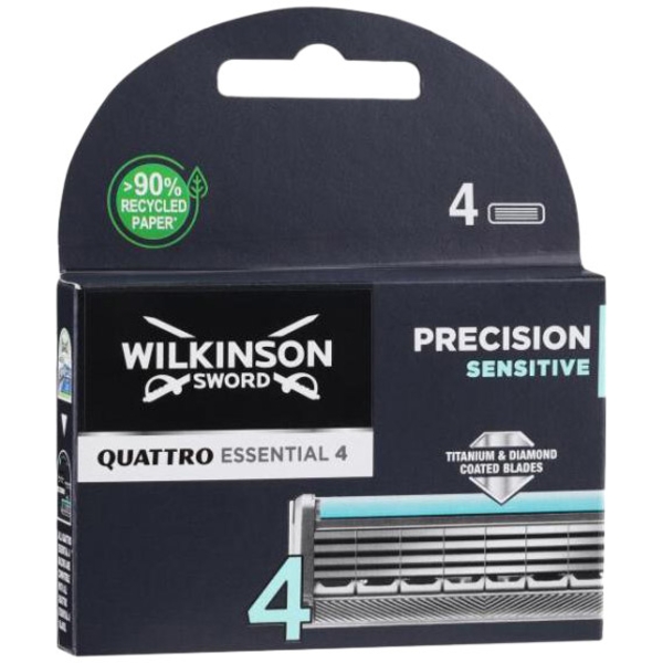 Картриджи Wilkinson Sword Quattro Titanium Sensitive 4 шт. - Pampik