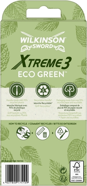 Бритва одноразовая Wilkinson Sword Xtreme 3 Eco Green, 4 шт. - Pampik - 2