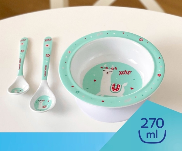 Тарілка на присосці Canpol Babies Exotic Animals, бірюзовий, 270 мл (4/519_tur) - Pampik - 4