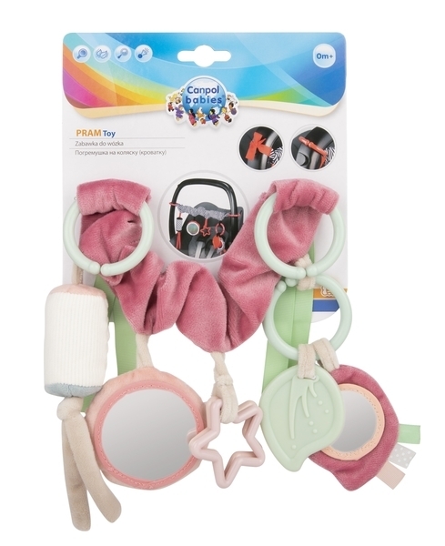 Підвіска на коляску для сидіння Canpol babies Pastel Friends, рожевий (68/072_pin) - Pampik - 3