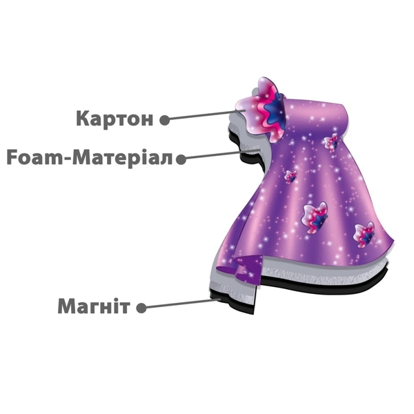 Магнитная игра "Блондинка" (укр.) Vladi Toys, укр. - Pampik - 4