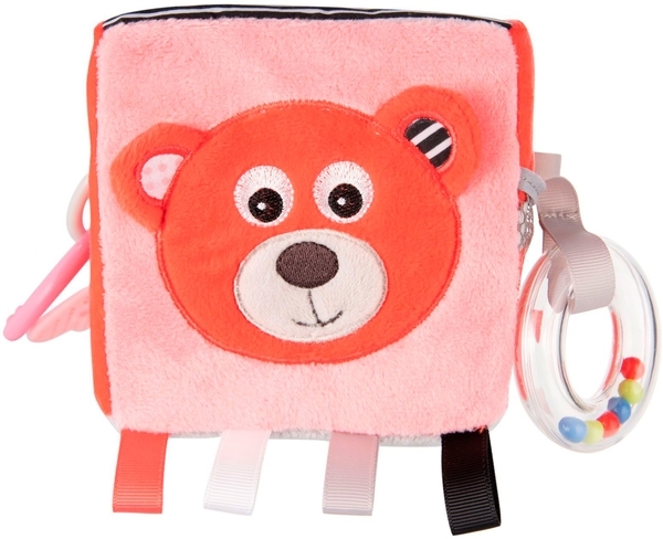Плюшевий сенсорний кубик Canpol babies Bears, кораловий (68/073_cor) - Pampik - 2