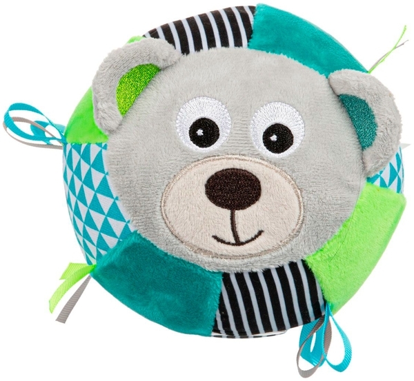Плюшевий сенсорний м'яч із дзвіночком Canpol babies Bears, сірий (68/074_grey) - Pampik - 2