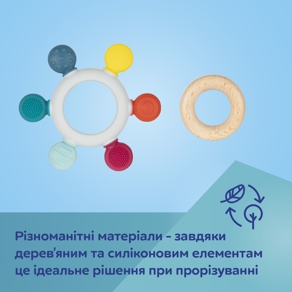 Іграшка-прорізувач дерев'яно-силіконова Canpol babies Кермо (80/305) - Pampik - 8