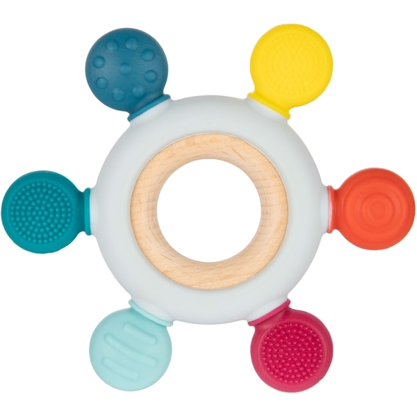 Іграшка-прорізувач дерев'яно-силіконова Canpol babies Кермо (80/305) - Pampik - 3