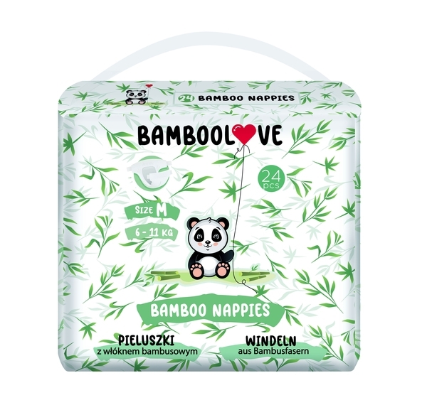 Підгузки Bamboolove Розмір М (6-11 кг), 24 шт. (5903999558611) - Pampik