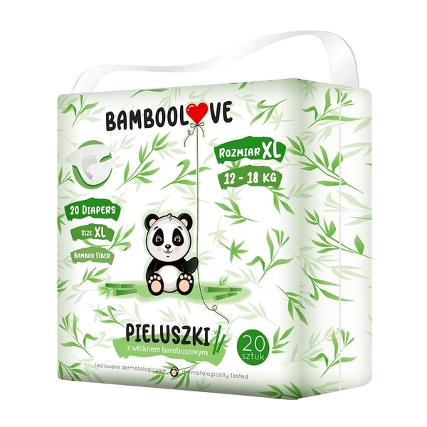 Підгузки Bamboolove Розмір XL (12-18 кг), 20 шт. (5903999558635) - Pampik