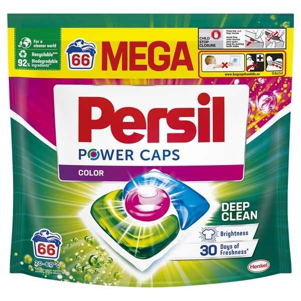 Капсули для прання Persil Color Power Caps, 66 шт (9000101564211) - Pampik