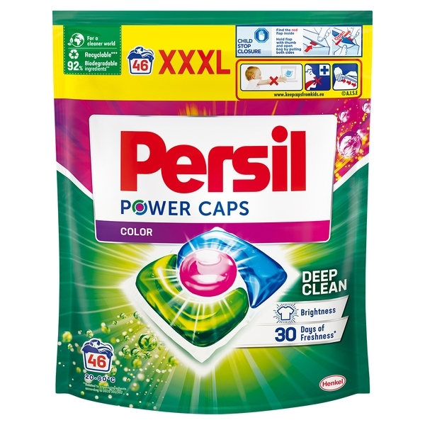 Капсули для прання Persil Color Power Caps, 46 шт (9000101537529) - Pampik
