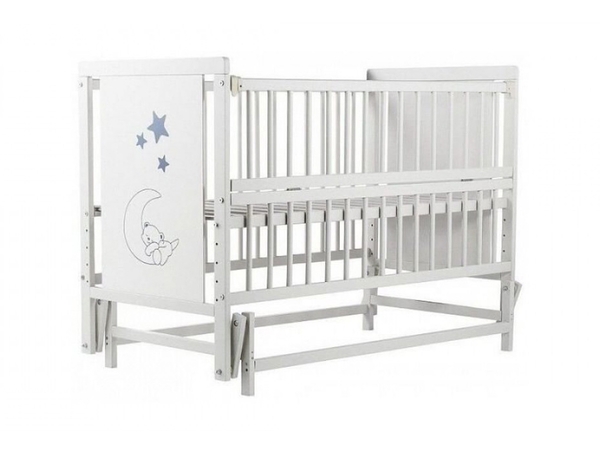 Ліжечко Дубок Ведмедик без ящика, білий (9800-DVO-01) - Pampik