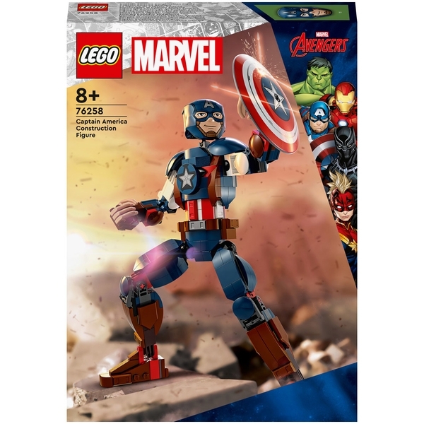 Конструктор LEGO Marvel Фігурка Капітана Америка для складання, 310 деталей (76258) - Pampik