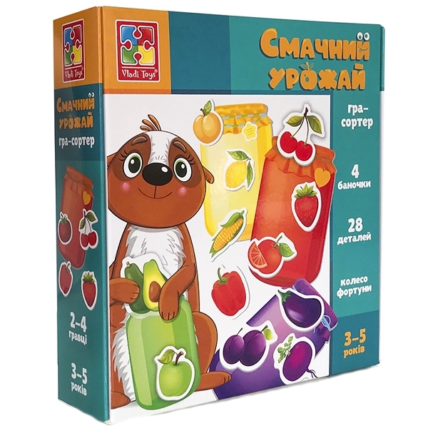 Міні-розвивашка сортер Vladi Toys Смачний урожай (VT1804-41) - Pampik