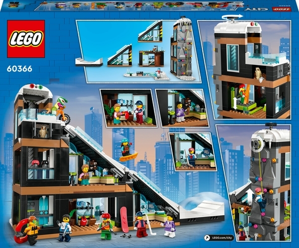 Конструктор LEGO City Гірськолижний і скелелазний центр, 1045 деталей (60366) - Pampik - 3