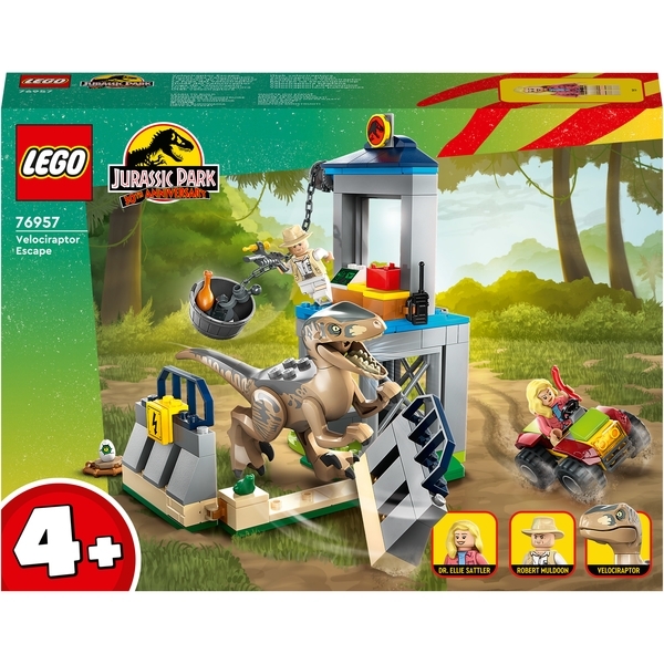 Конструктор LEGO Jurassic World Втеча велоцираптора, 137 деталей (76957) - Pampik