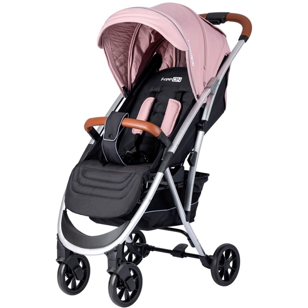 Прогулянкова коляска FreeON Lux Premium Dusty Pink-Black (44688) - Pampik