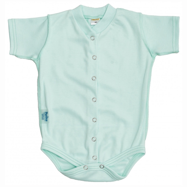 Боді-футболка Twins, інтерлок, р.74, mint, ментоловий (W-112-TB-К74-14) - Pampik