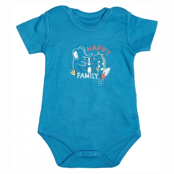 Боді-футболка Caramel Wild, бавовна, р.68-74, turkus, бірюзовий (BE8207TURQ-74) - Pampik