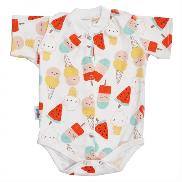 Боді-футболка Twins, інтерлок, р.74, print, білий з принтом (W-112-TB-К74-20) - Pampik - 6