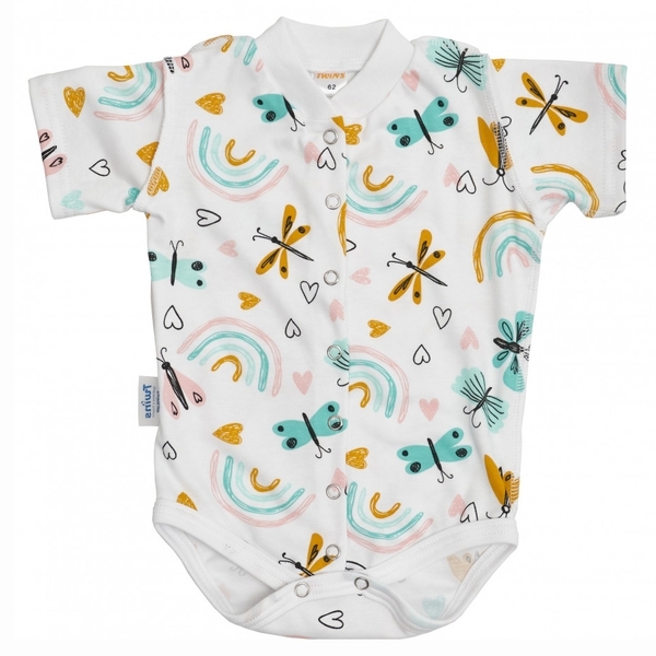 Боді-футболка Twins, інтерлок, р.74, print, білий з принтом (W-112-TB-К74-20) - Pampik