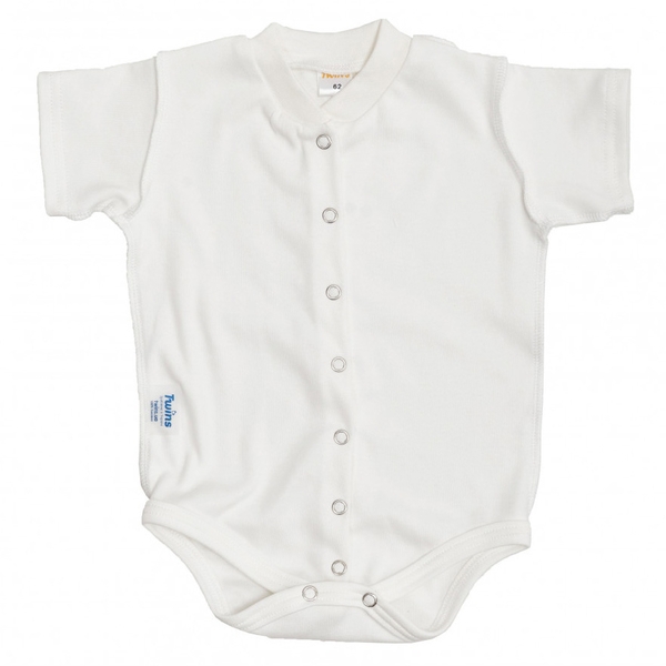 Боді-футболка Twins, інтерлок, р.62, ecru, молочний (W-112-TB-К62-202) - Pampik