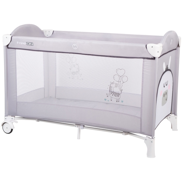 Ліжко-манеж FreeON Balloon Zebra Grey, сірий (45814) - Pampik
