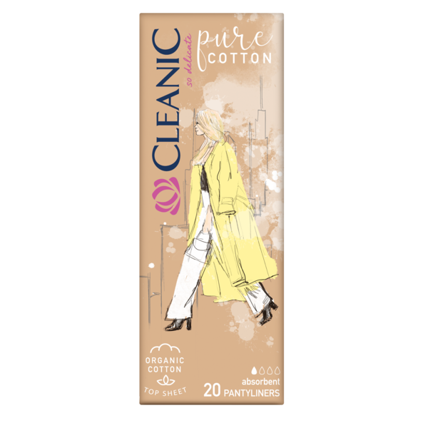 Ежедневные прокладки Cleanic Pure, 20 шт (5900095035558) - Pampik