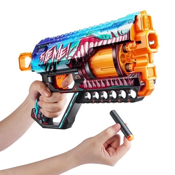 Швидкострільний бластер Zuru X-Shot Skins Griefer Shark Thrasher, 12 патронів (36561В) - Pampik - 9