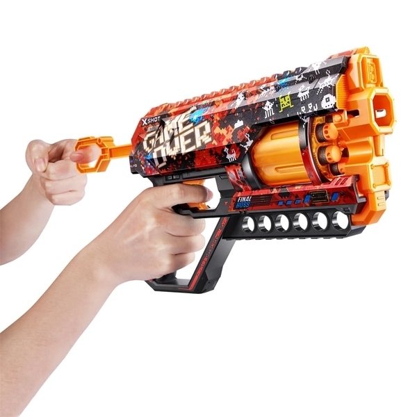 Скорострельный бластер Zuru X-Shot Skins Griefer Game Over, 12 патронов (36561D) - Pampik - 8