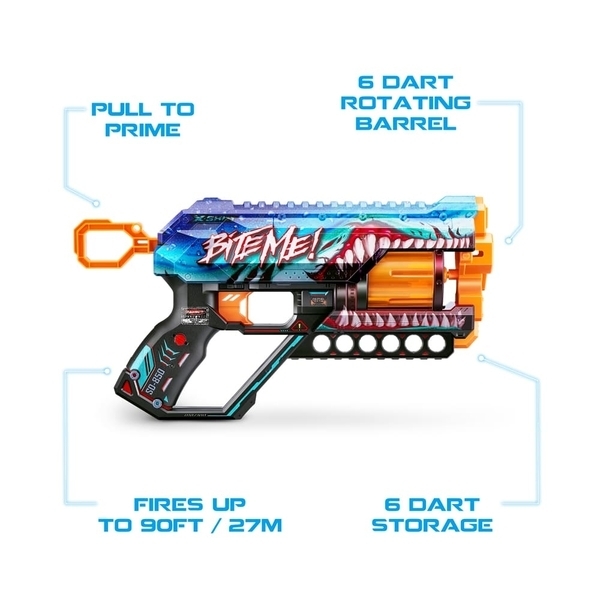 Швидкострільний бластер Zuru X-Shot Skins Griefer Shark Thrasher, 12 патронів (36561В) - Pampik - 7