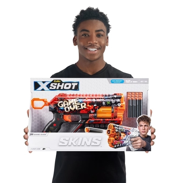 Скорострельный бластер Zuru X-Shot Skins Griefer Game Over, 12 патронов (36561D) - Pampik - 2