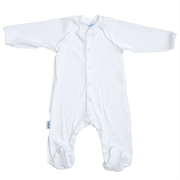 Комбінезон-чоловічок Twins, інтерлок, р.68, white, білий (W-111-TК-68-01) - Pampik