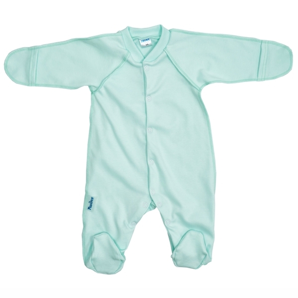 Комбінезон-чоловічок Twins, інтерлок, р.62, mint, ментоловий (W-111-TК-62-14) - Pampik