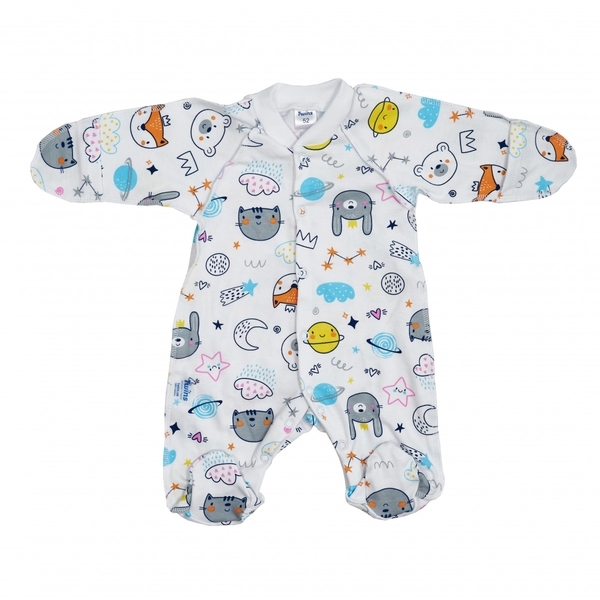 Комбінезон-чоловічок Twins, інтерлок, р.52, print, білий з принтом (W-111-TК-52-20) - Pampik - 2