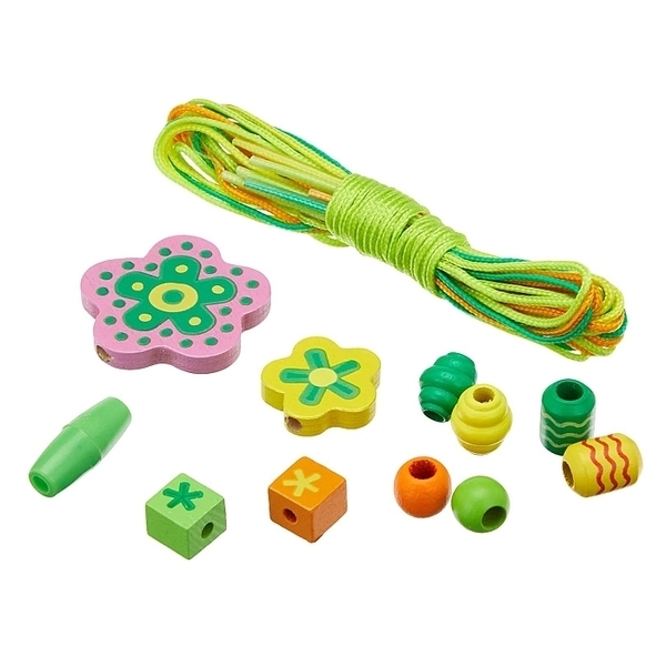 Набір дерев'яних намистин Melissa&Doug Квітковий сад (MD4178) - Pampik - 2