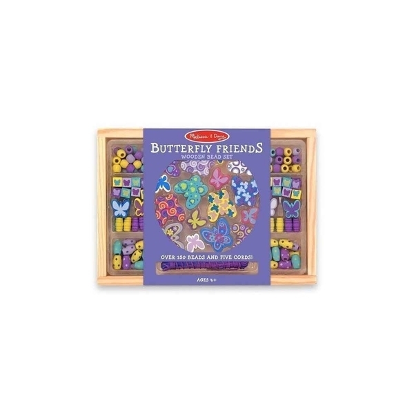 Набір дерев'яних намистин Melissa&Doug Метелики (MD4179) - Pampik