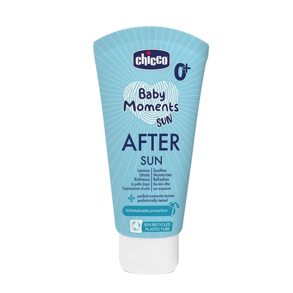 Молочко после загара с маслом ши Chicco Baby Moments SUN, 150 мл - Pampik