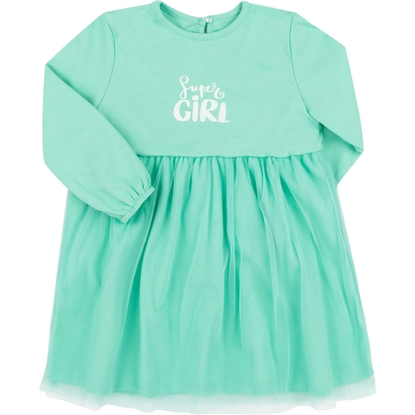 Сукня Bembi з довгим рукавом, інтерлок, р.104, м'ятний (ПЛ382) - Pampik