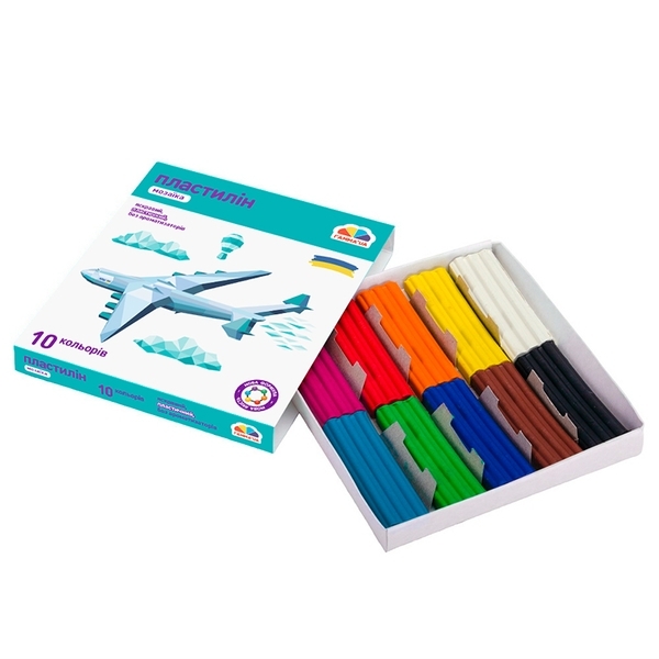 Пластилін ГАММА'UA "Мозаїка" 10 кольорів (300308) - Pampik - 2