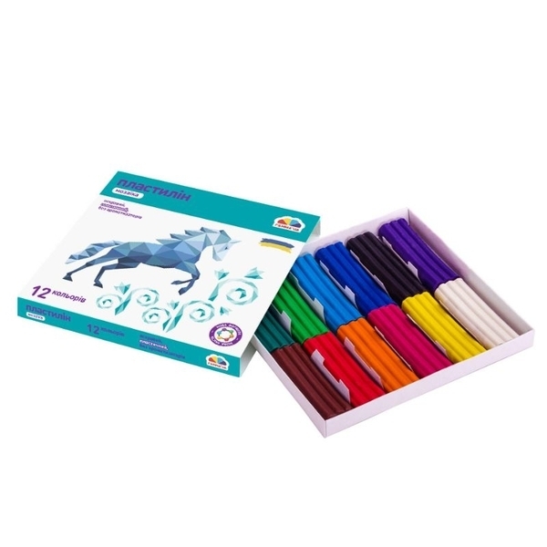 Пластилін ГАММА'UA "Мозаїка" 12 кольорів (300309) - Pampik - 2