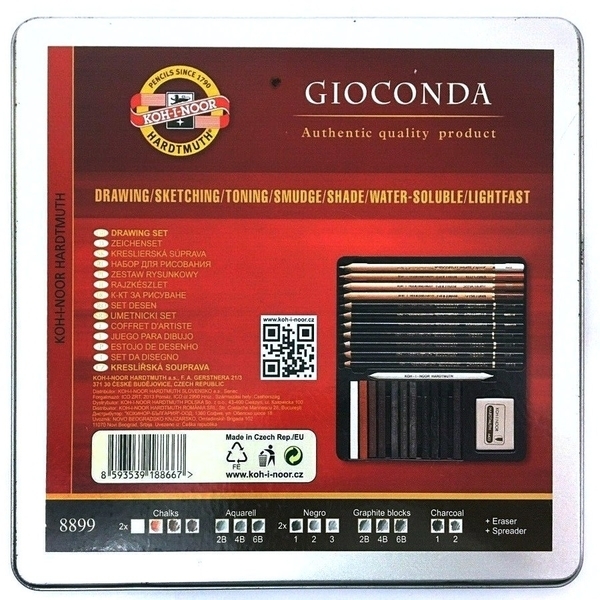 Набор художественный "Gioconda" в металлической коробке, 24 предмета Koh-I-Noor - Pampik - 4