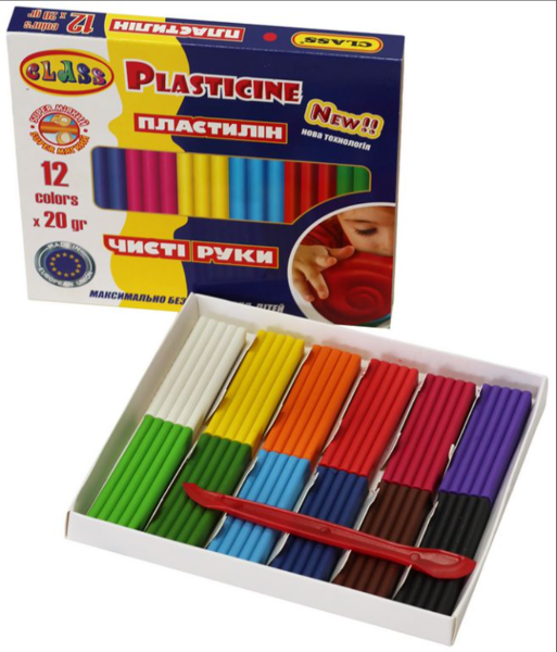 Пластилин CLASS "Чистые руки MAXI" 12 цветов (7646С) - Pampik - 2