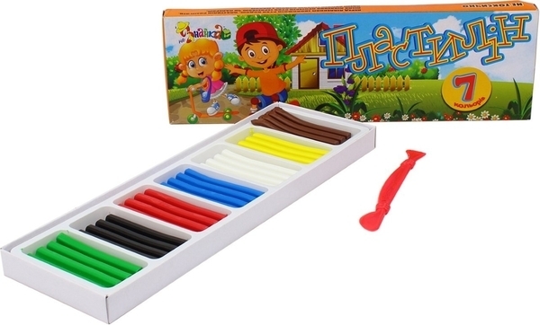 Пластилін "НеЗнайка" 7 кольорів (832500) - Pampik