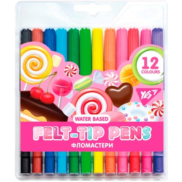 Фломастери Yes Sweet Cream, 12 шт. (650472) - Pampik