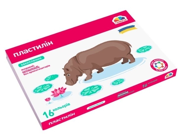 Пластилін ГАММА'UA "Захоплення" 16 кольорів (200314) - Pampik
