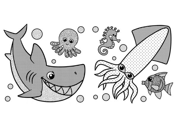 Водяні розмальовки із секретом. Акула - Pampik - 2