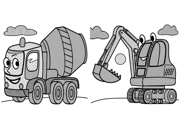 Водяні розмальовки із секретом. Бетонозмішувач (F00027543) - Pampik - 2