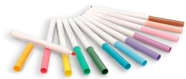 Набір фломастерів Crayola Supertips Washable, пастельні кольори, 12 шт (58-7515) - Pampik - 3