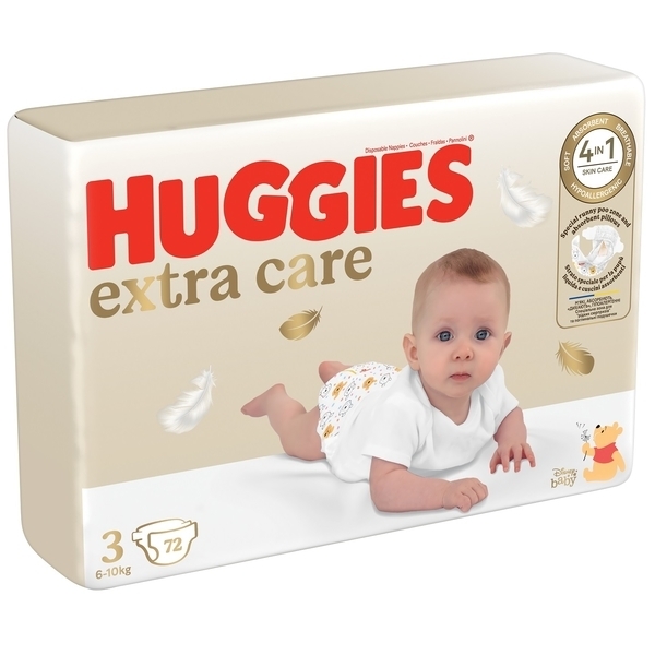 Підгузки на липучках Huggies Extra Care 3 (6-10 кг), 72 шт. - Pampik - 3