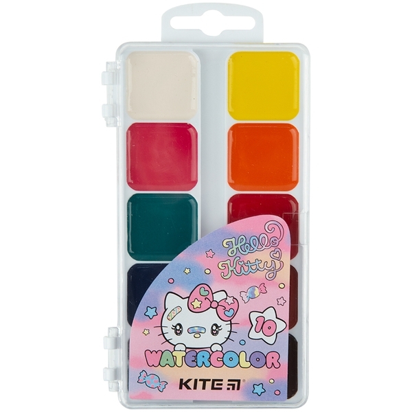 Акварельні фарби Kite Hello Kitty, 10 кольорів (HK23-060) - Pampik
