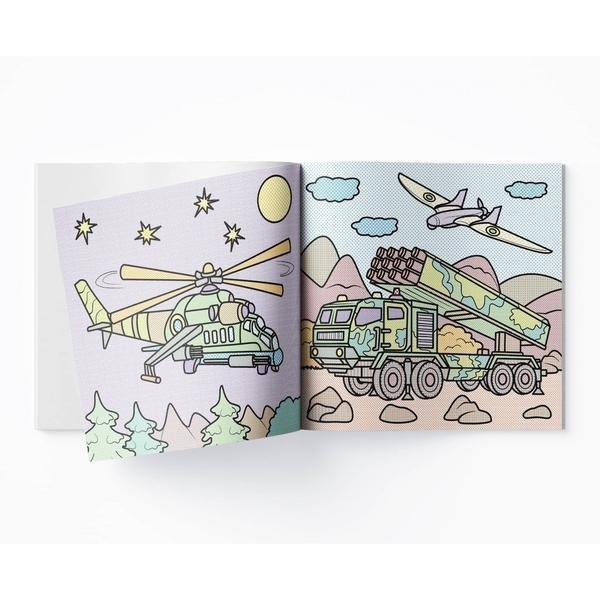 Патріотичні водяні розмальовки. Військова техніка - Pampik - 4